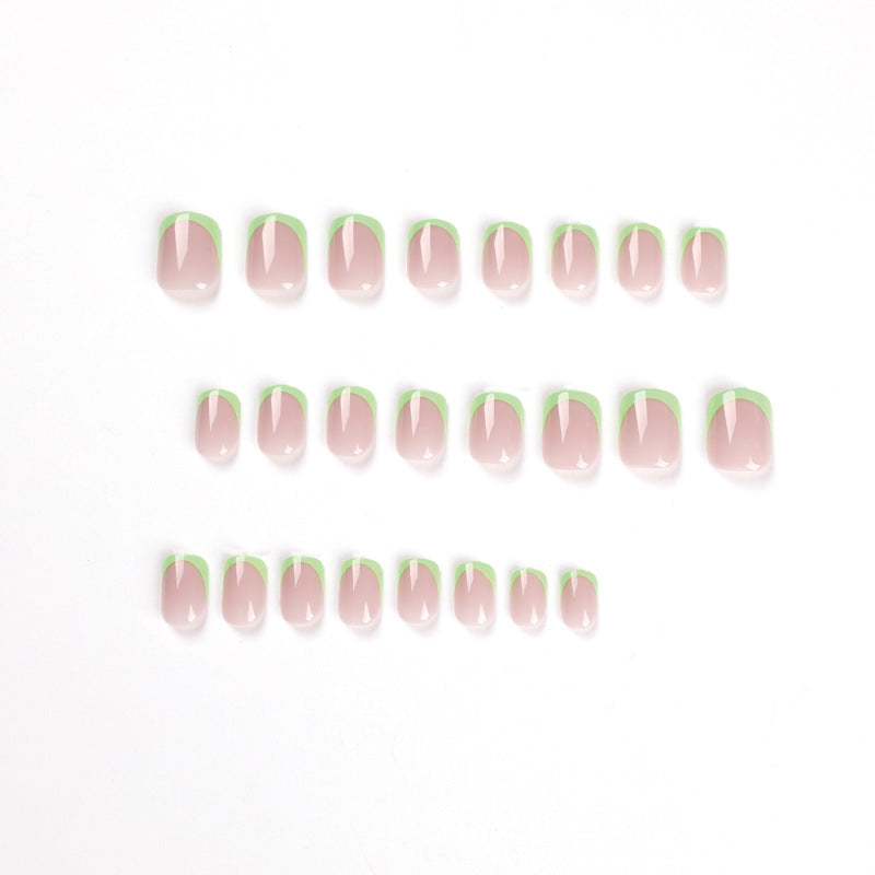 GREEN FRENCH TIP