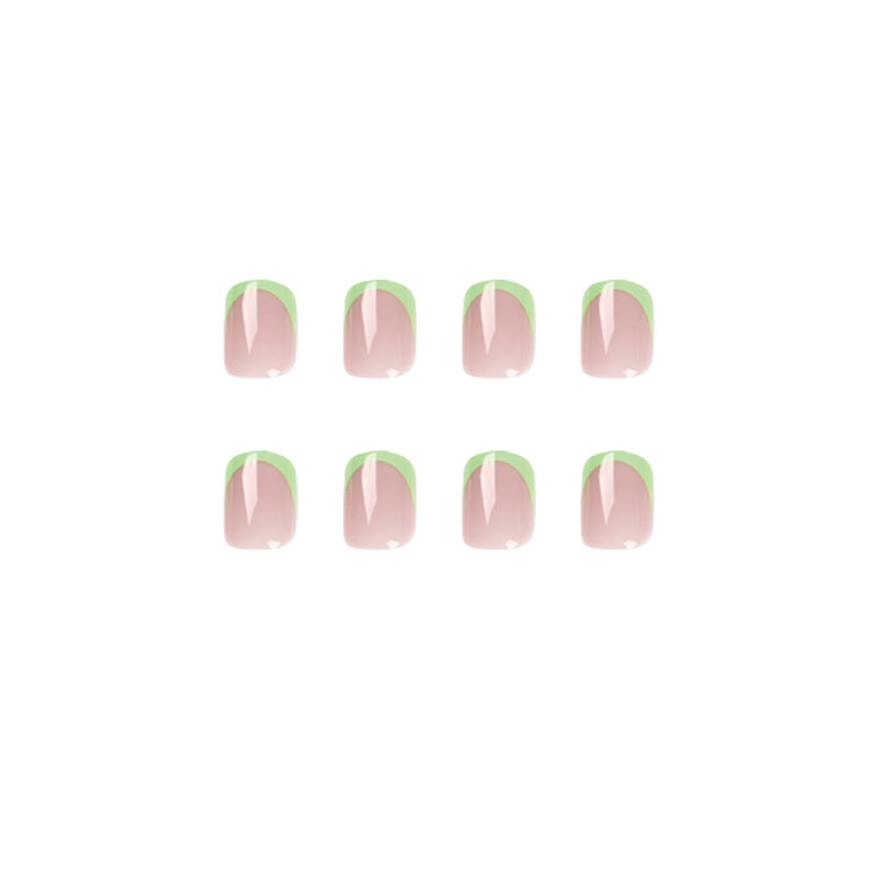 GREEN FRENCH TIP