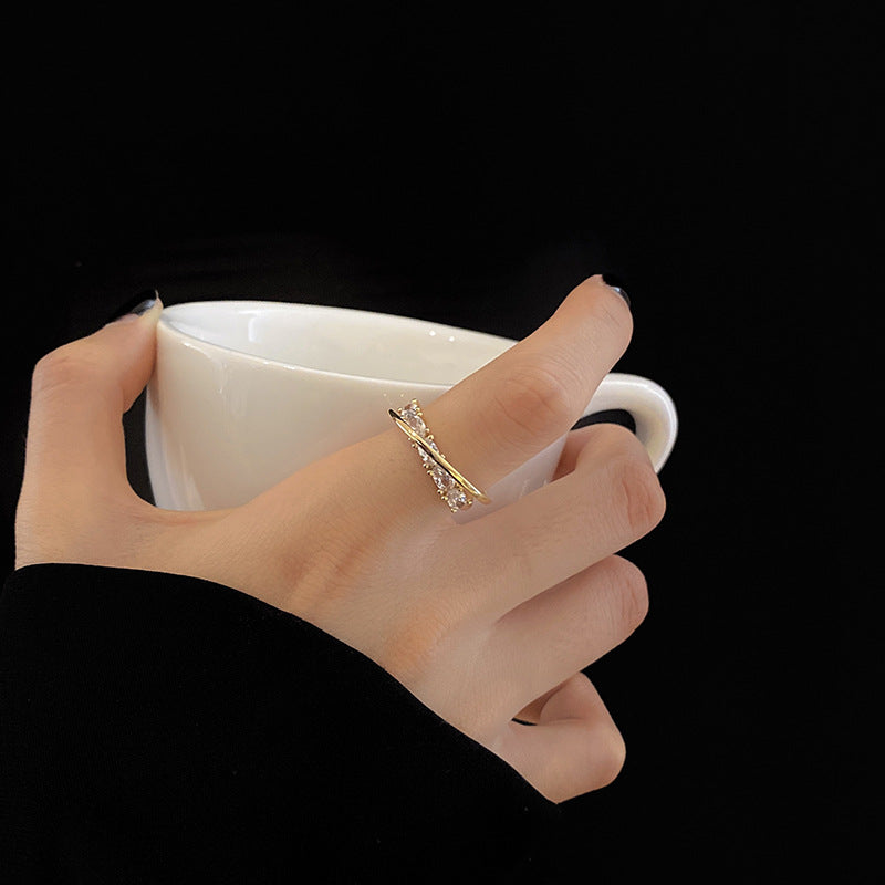 GOLD PLATED DIMENSIONLESS DOUBLE RING