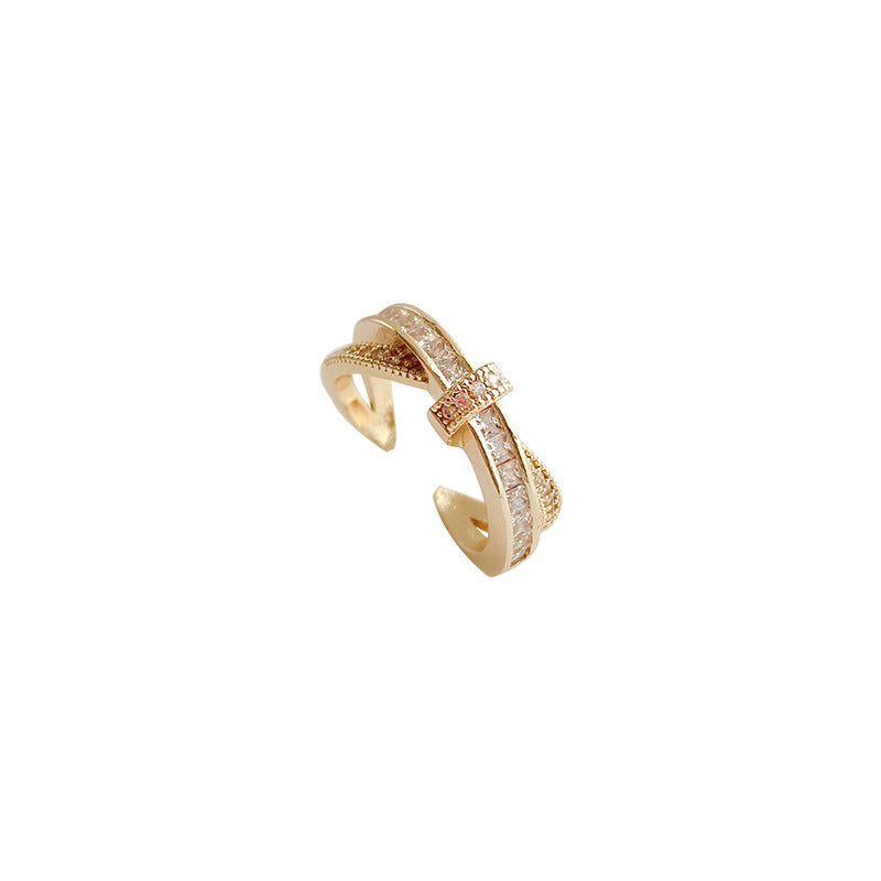 GOLD PLATED DIMENSIONLESS DOUBLE RING