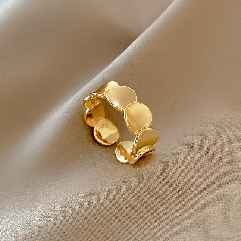DISC GOLD-PLATED RING