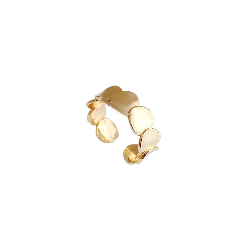 DISC GOLD-PLATED RING