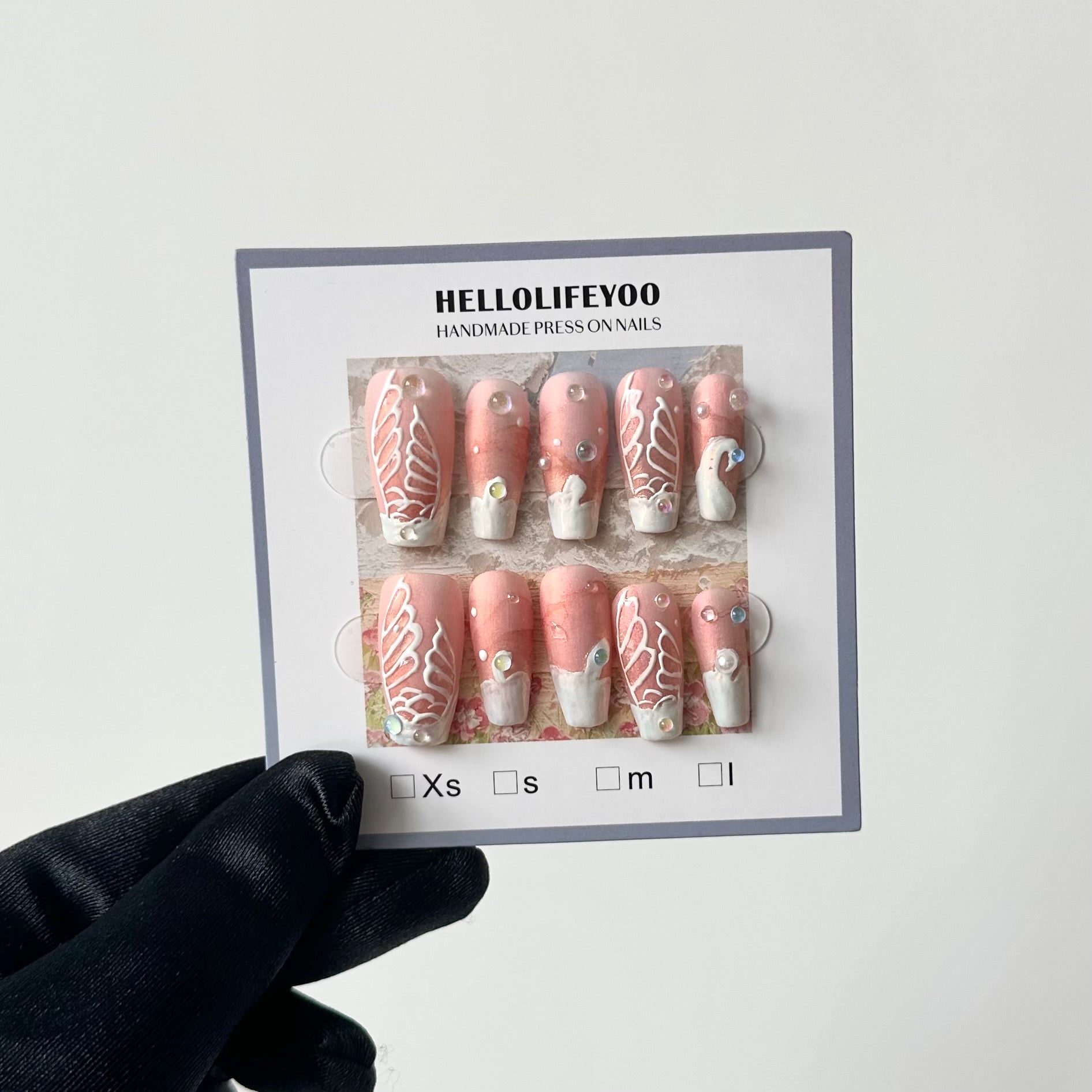 【HANDMADE】MERMAID LEGEND - TEN PIECES OF HANDCRAFTED PRESS ON NAIL