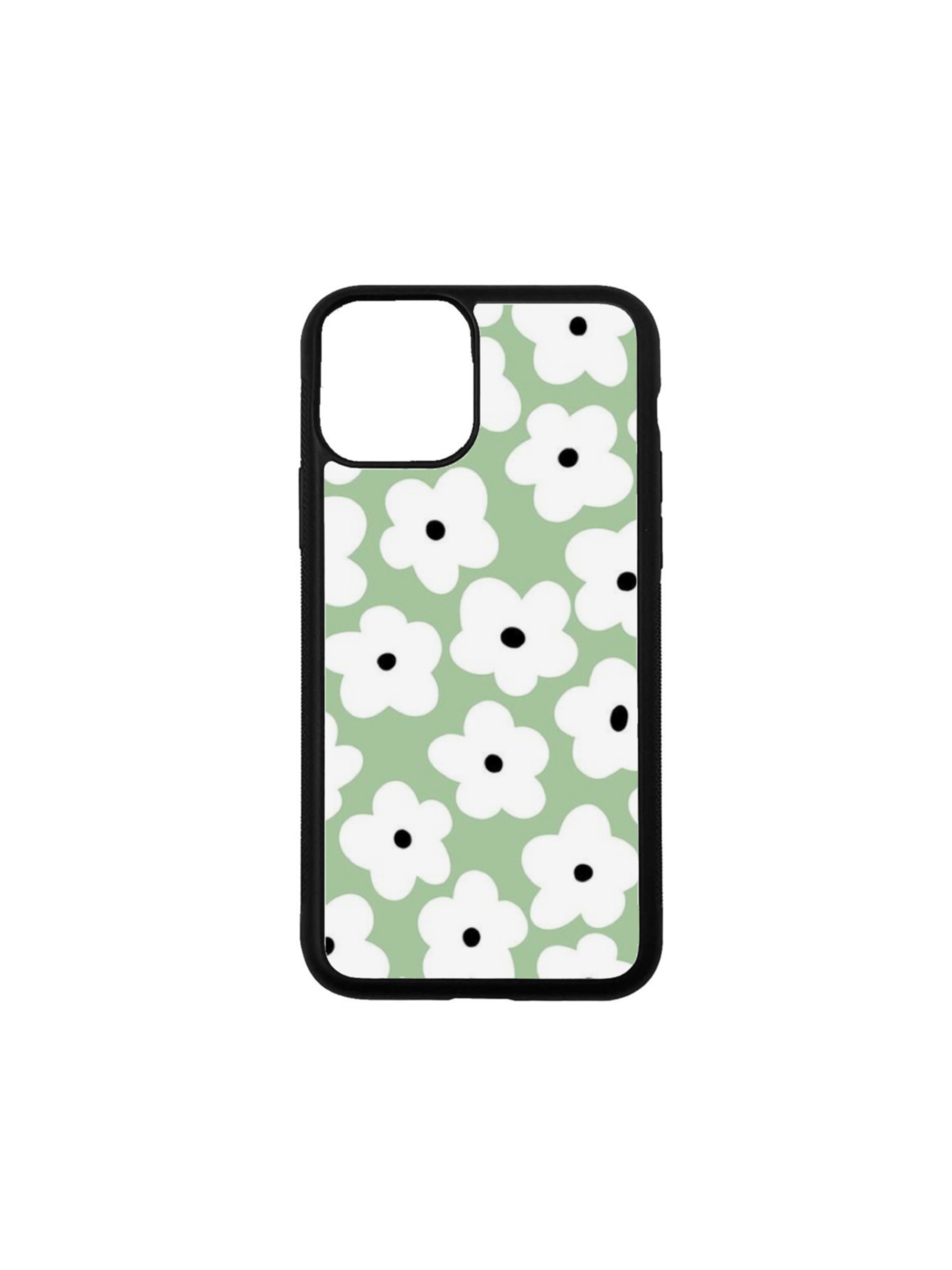 Sage green flowers case