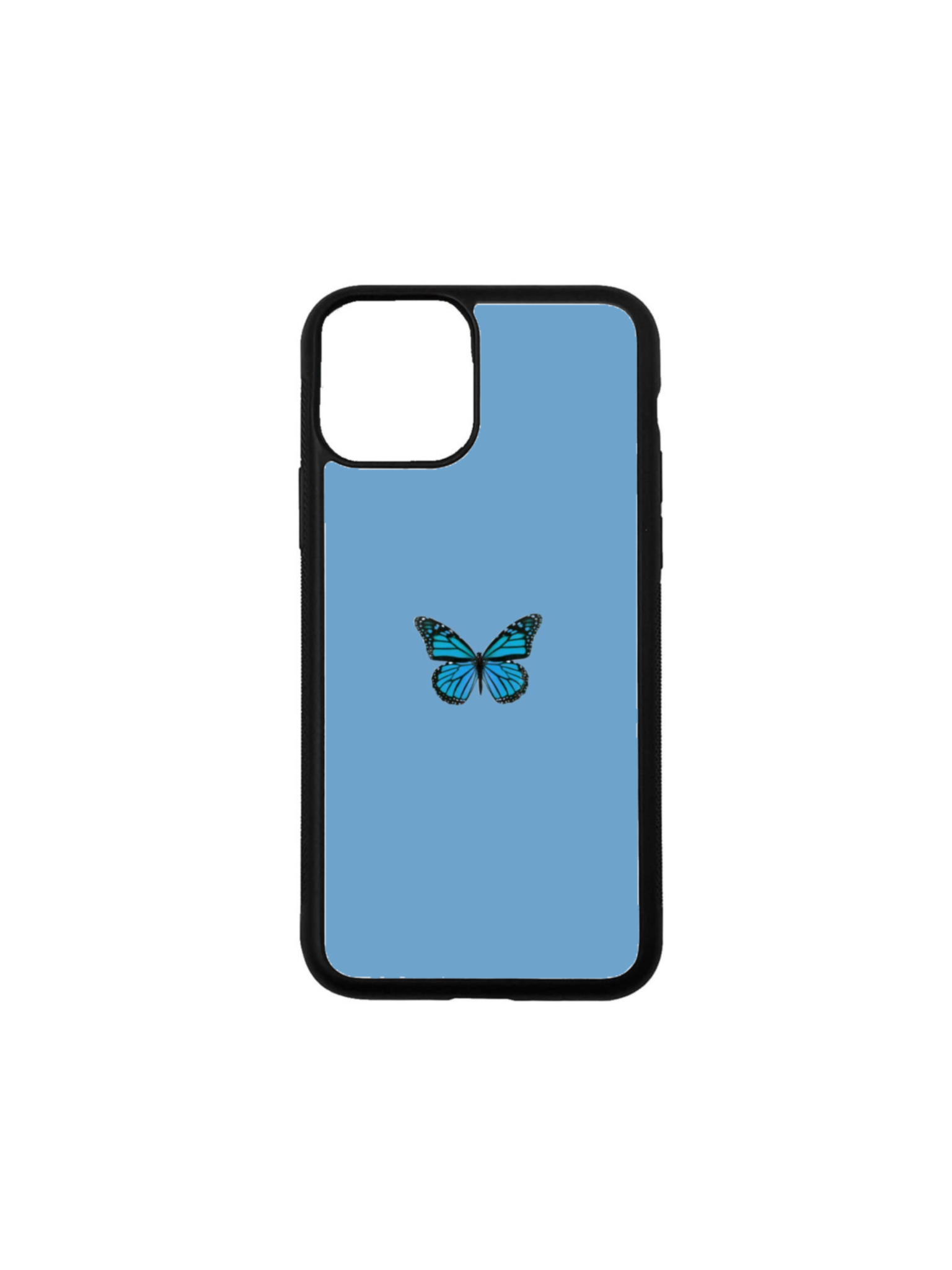 Singular blue butterfly case